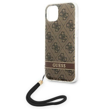 Guess GUOHCP14MH4STW iPhone 14 Plus 6.7 "brown / brown hardcase 4G Print Strap Guess GUOHCP14MH4STW iPhone 14 Plus 6.7 "brown / brown hardcase 4G Print Strap