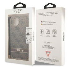 Guess GUOHCP14MH4STW iPhone 14 Plus 6.7 "brown / brown hardcase 4G Print Strap Guess GUOHCP14MH4STW iPhone 14 Plus 6.7 "brown / brown hardcase 4G Print Strap