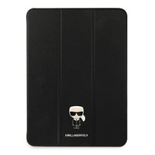 „Karl Lagerfeld Saffiano Ikonic Karl“ dėklas, skirtas „iPad 11 Pro 2021“ – juodas
