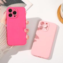 Silikono dėklas iPhone 14 Plus silikoninis dangtelis smėlio spalvos