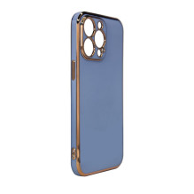 Lighting Color Case for Xiaomi Redmi Note 11 gold frame gel cover blue Lighting Color Case for Xiaomi Redmi Note 11 gold frame gel cover blue