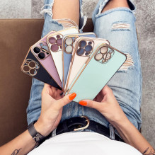 Lighting Color Case for Xiaomi Redmi Note 11 gold frame gel cover blue Lighting Color Case for Xiaomi Redmi Note 11 gold frame gel cover blue