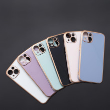 Lighting Color Case for Xiaomi Redmi Note 11 gold frame gel cover blue Lighting Color Case for Xiaomi Redmi Note 11 gold frame gel cover blue