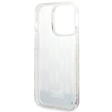 Karl Lagerfeld KLHCP14LLMNMS iPhone 14 Pro 6.1 "hardcase silver / silver Liquid Glitter Monogram