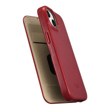 iCarer CE Oil Wax Premium Leather Folio Case iPhone 14 Plus Magnetic Flip Leather Folio Case MagSafe Red (AKI14220707-RD