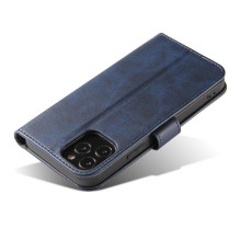 Magnet Case elegantiškas dėklo dangtelis su atvartu ir stovo funkcija Poco M4 Pro 5G mėlyna