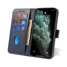 Magnet Case elegantiškas dėklo dangtelis su atvartu ir stovo funkcija Poco M4 Pro 5G mėlyna