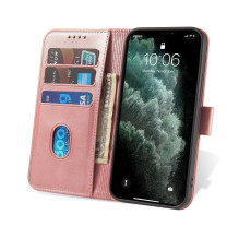 Magnet Case elegantiškas dėklo dangtelis su atvartu ir stovo funkcija Poco M4 Pro 5G rožinė