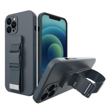 Virvės dėklas, silikoninis dirželis, piniginės dirželis, skirtas Samsung Galaxy A23 tamsiai mėlynai
