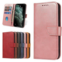 Magnet Case elegantiškas dėklo dangtelis su atvartu ir stovo funkcija Poco M4 Pro 5G rožinė
