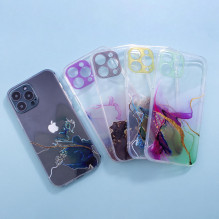 Marmurinis dėklas, skirtas iPhone 12 Pro Max Gel Cover Mint Marble