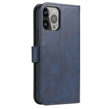 Magnet Case elegantiškas dėklo dangtelis su atvartu ir stovo funkcija, skirta iPhone 14 Max mėlynai