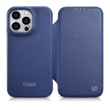 „iCarer CE Premium“ odinis dėklas „iPhone 14 Pro“ magnetinis atverčiamas odinis dėklas „MagSafe Blue“ (WMI14220714-BU) „iCarer CE Premium“ odinis dėklas „iPhone 14 Pro“ magnetinis atverčiamas odinis dėklas „MagSafe Blue“ (WMI14220714-BU)