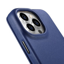 „iCarer CE Premium“ odinis dėklas „iPhone 14 Pro“ magnetinis atverčiamas odinis dėklas „MagSafe Blue“ (WMI14220714-BU) „iCarer CE Premium“ odinis dėklas „iPhone 14 Pro“ magnetinis atverčiamas odinis dėklas „MagSafe Blue“ (WMI14220714-BU)