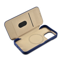„iCarer CE Premium“ odinis dėklas „iPhone 14 Pro“ magnetinis atverčiamas odinis dėklas „MagSafe Blue“ (WMI14220714-BU) „iCarer CE Premium“ odinis dėklas „iPhone 14 Pro“ magnetinis atverčiamas odinis dėklas „MagSafe Blue“ (WMI14220714-BU)