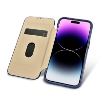 „iCarer CE Premium“ odinis dėklas „iPhone 14 Pro“ magnetinis atverčiamas odinis dėklas „MagSafe Blue“ (WMI14220714-BU) „iCarer CE Premium“ odinis dėklas „iPhone 14 Pro“ magnetinis atverčiamas odinis dėklas „MagSafe Blue“ (WMI14220714-BU)