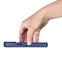 „iCarer CE Premium“ odinis dėklas „iPhone 14 Pro“ magnetinis atverčiamas odinis dėklas „MagSafe Blue“ (WMI14220714-BU) „iCarer CE Premium“ odinis dėklas „iPhone 14 Pro“ magnetinis atverčiamas odinis dėklas „MagSafe Blue“ (WMI14220714-BU)