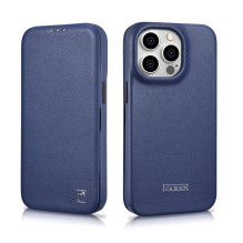 „iCarer CE Premium“ odinis dėklas „iPhone 14 Pro“ magnetinis atverčiamas odinis dėklas „MagSafe Blue“ (WMI14220714-BU) „iCarer CE Premium“ odinis dėklas „iPhone 14 Pro“ magnetinis atverčiamas odinis dėklas „MagSafe Blue“ (WMI14220714-BU)