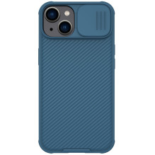 Nillkin CamShield Pro Case iPhone 14 Plus Armored Cover Camera Protector Protector Blue