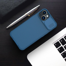 Nillkin CamShield Pro Case iPhone 14 Plus Armored Cover Camera Protector Protector Blue