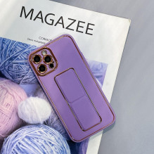 Naujas Kickstand Case dėklas skirtas iPhone 13 Pro Max su stovu violetine spalva