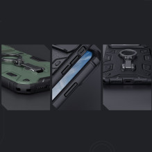 Nillkin CamShield Armor Pro Case iPhone 14 Plus dėklo šarvuotas dangtelis su fotoaparato dangtelio žiedo stovu juodas