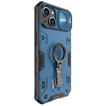 Nillkin CamShield Armor Pro Case iPhone 14 Plus šarvuotas dangtelis su fotoaparato dangtelio žiedo stovu mėlynas Nillkin CamShield Armor Pro Case iPhone 14 Plus šarvuotas dangtelis su fotoaparato dangtelio žiedo stovu mėlynas