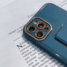 Naujas Kickstand Case dėklas skirtas iPhone 13 Pro Max su stovu violetine spalva