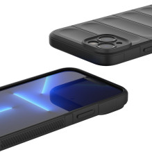 Magic Shield Case dėklas iPhone 14 Plus lankstus šarvuotas dangtelis juodas Magic Shield Case dėklas iPhone 14 Plus lankstus šarvuotas dangtelis juodas