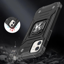 Wozinsky žiediniai šarvai IPHONE 14 MAX juodi