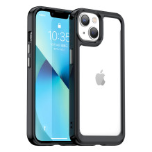 Outer Space Case iPhone 14 Plus kietas dangtelis su geliniu rėmeliu juodas