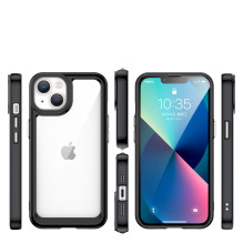 Outer Space Case iPhone 14 Plus kietas dangtelis su geliniu rėmeliu juodas