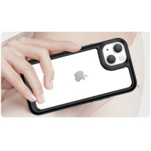 Outer Space Case iPhone 14 Plus kietas dangtelis su geliniu rėmeliu juodas