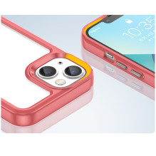 Outer Space Case iPhone 14 Plus kietas dangtelis su gelio rėmeliu raudonos spalvos