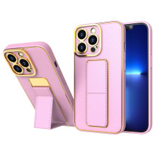 Naujas Kickstand Case dėklas, skirtas iPhone 12 su stovu rožinės spalvos