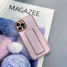 Naujas Kickstand Case dėklas, skirtas iPhone 12 su stovu rožinės spalvos