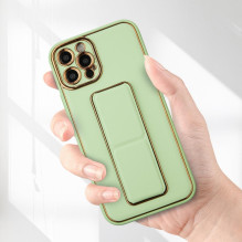 Naujas Kickstand Case dėklas, skirtas iPhone 12 su stovu rožinės spalvos