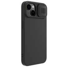 Nillkin CamShield magnetinis silikoninis dėklas iPhone 14 Plus magnetinis MagSafe dangtelis su fotoaparato apsauga juoda Nillkin CamShield magnetinis silikoninis dėklas iPhone 14 Plus magnetinis MagSafe dangtelis su fotoaparato apsauga juoda