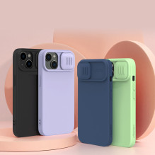 Nillkin CamShield magnetinis silikoninis dėklas iPhone 14 Plus magnetinis MagSafe dangtelis su fotoaparato apsauga juoda Nillkin CamShield magnetinis silikoninis dėklas iPhone 14 Plus magnetinis MagSafe dangtelis su fotoaparato apsauga juoda