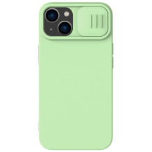 Nillkin CamShield Silky Silicone Case iPhone 14 Plus dėklas su fotoaparato dangteliu žalias