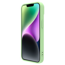 Nillkin CamShield Silky Silicone Case iPhone 14 Plus dėklas su fotoaparato dangteliu žalias