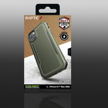 Raptic X-Doria Fort Case iPhone 14 Plus su MagSafe šarvuotu dangteliu žalia