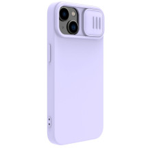 Nillkin CamShield Silky Silicone Case iPhone 14 Plus dėklas su fotoaparato apsauga, violetinė