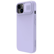 Nillkin CamShield Silky Silicone Case iPhone 14 Plus dėklas su fotoaparato apsauga, violetinė