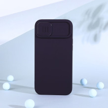 Nillkin CamShield Silky Silicone Case iPhone 14 Plus dėklas su fotoaparato apsauga, violetinė