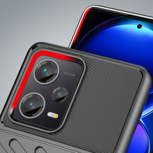 Thunder Case dėklas Xiaomi Redmi Note 12 Pro+ silikoniniam šarvų dėklui juodas