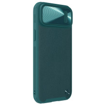 Nillkin CamShield Leather S Case iPhone 14 Plus dėklo dangtelis su fotoaparato dangteliu žalias