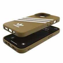 Adidas OR Molded Case PU for iPhone 13 Pro Max - Beige and Gold
