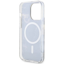 Guess GUHMP14LHTMRSK iPhone 14 Pro 6.1' juodas / juodas kietas dėklas Golden Marble MagSafe