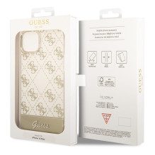 Guess GUHCP14MHG4MHG iPhone 14 Plus 6,7 'aukso / aukso kieto dėklo 4G modelio scenarijus
